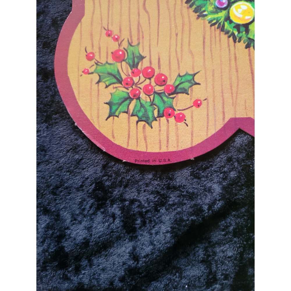 New Vintage 1960s Carrington Die Cut Merry Christmas Santa Claus Decor - Picture 3 of 4